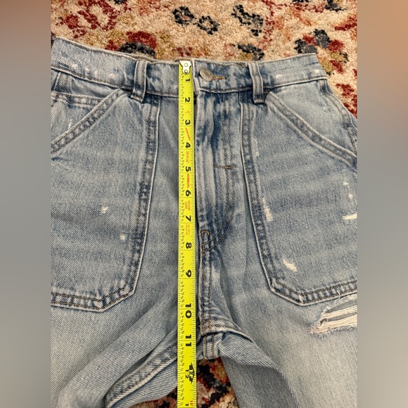 Zara Distressed Denim Jeans Size 0 - Picture 9 of 11